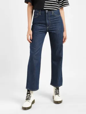 Women's 312 Navy Blue Straight Fit Mid Rise Jeans