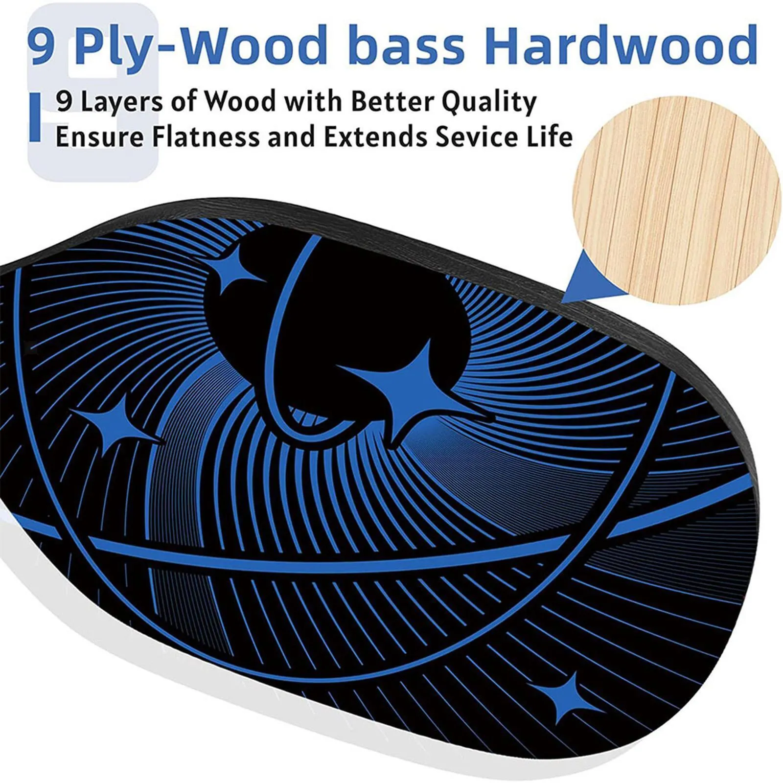 Wooden Pickleball Paddles Non-Slip Pickleball Racket With Pickleball Bag