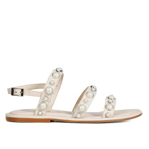 Zoe Off White | Pearl embellished sandal